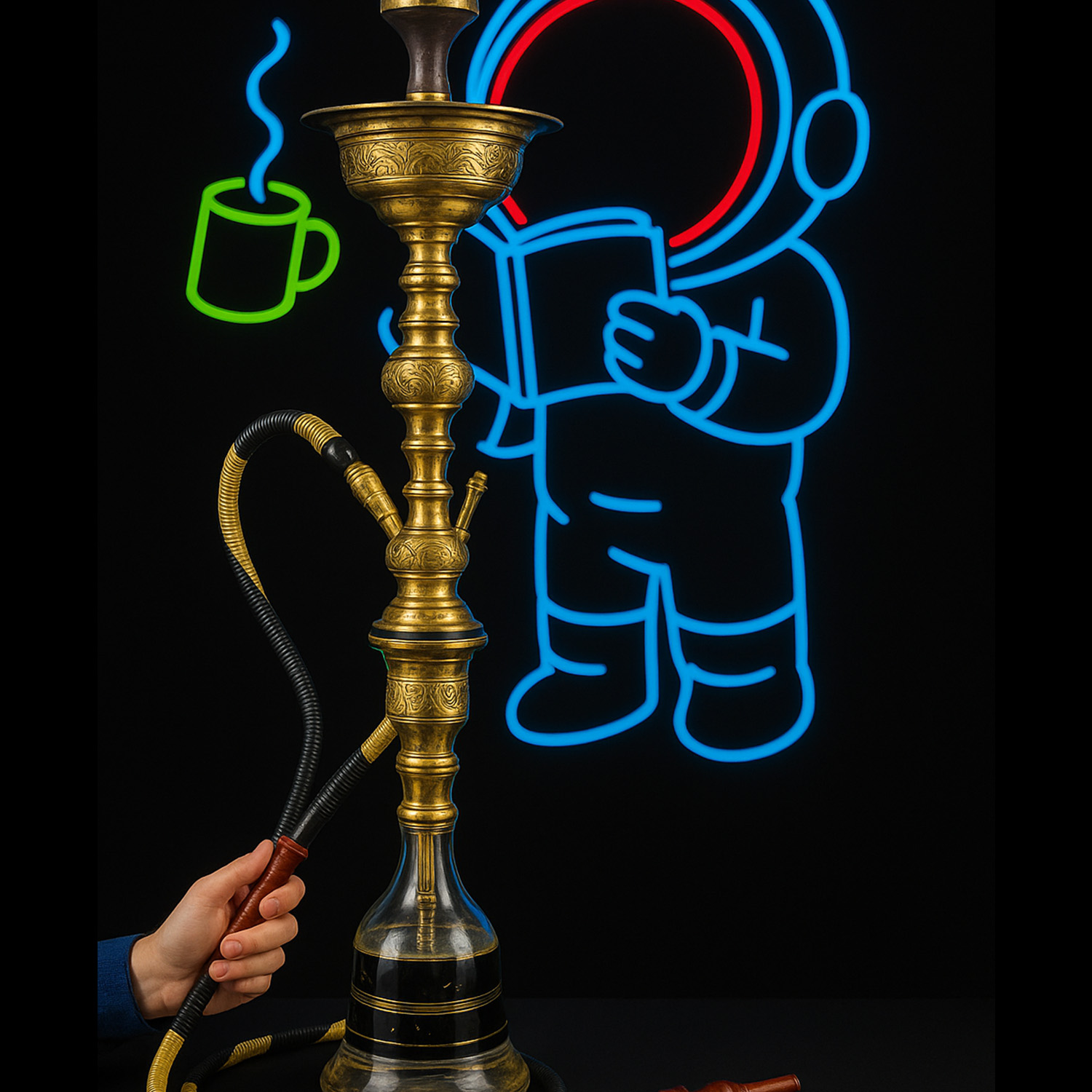 قلیان سیب یخ | کافه کهکشان